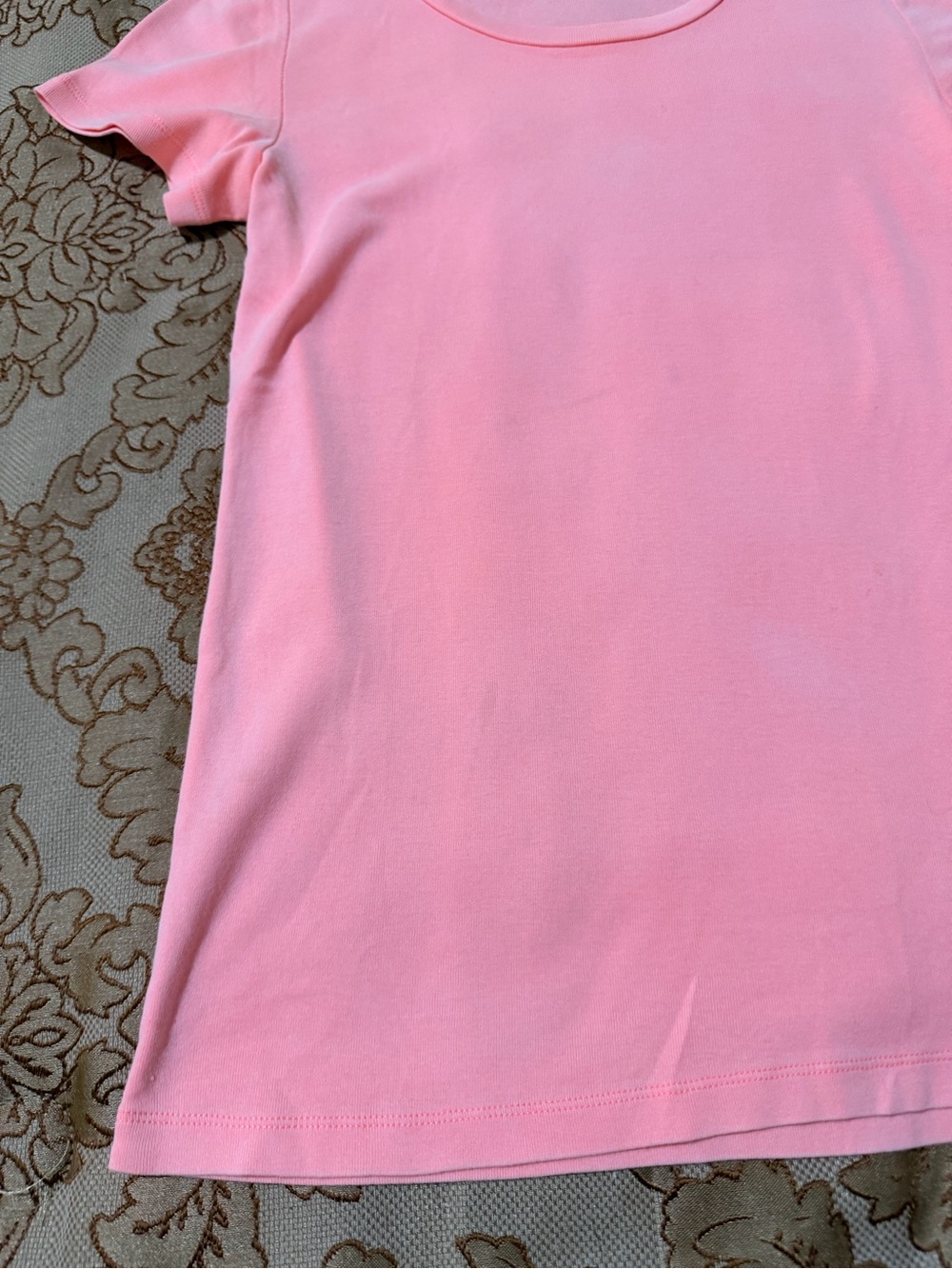 J. Crew Perfect Fit Cotton Short Sleeve Crew Neck Tee, Peach Color, Sz M - Picture 6 of 10